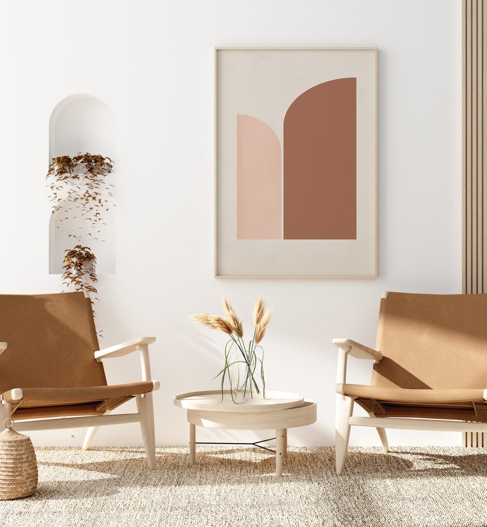 Stylish RETRO GEOMETRIC V art print enhances modern decor with vintage charm, perfect for any living space.