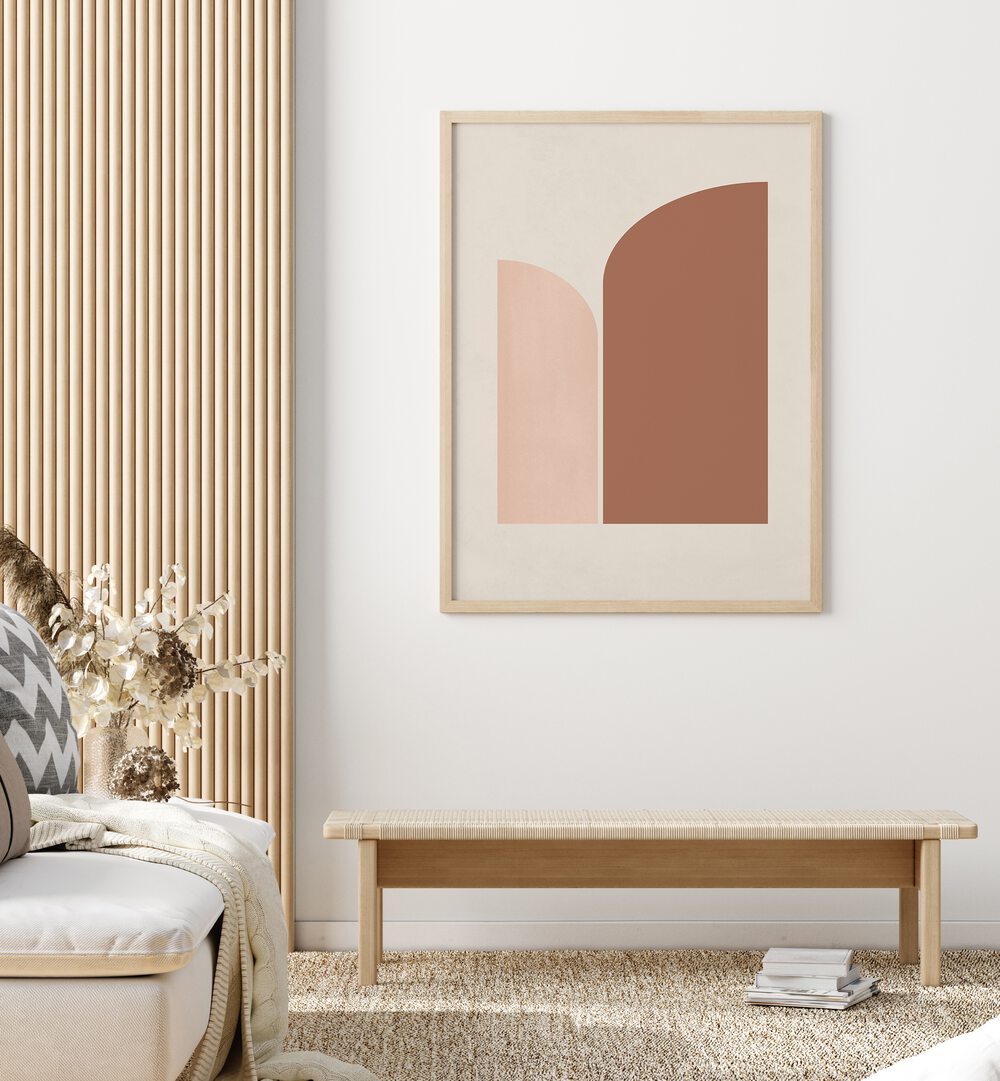 Stylish RETRO GEOMETRIC V art print enhances modern spaces with a vintage touch, perfect for any decor.