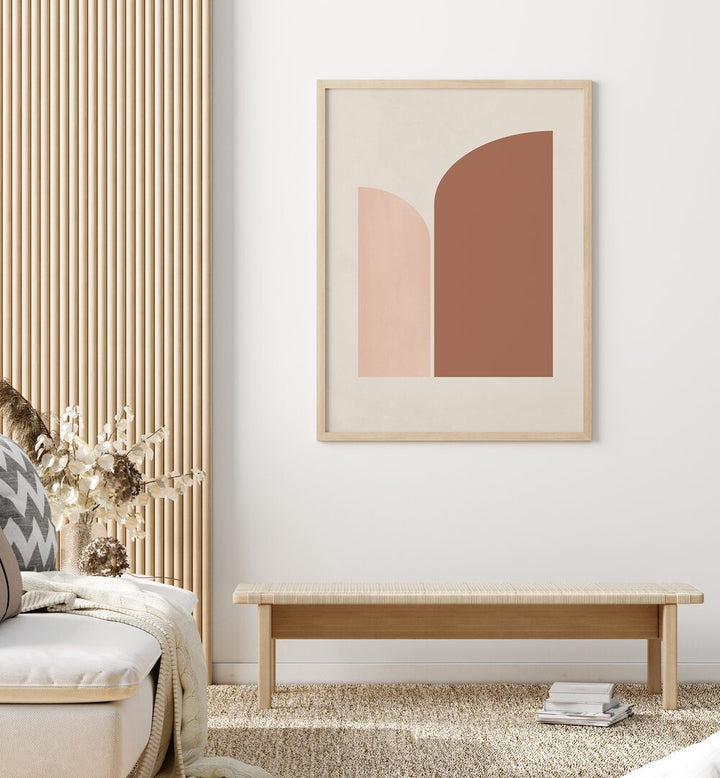 Stylish RETRO GEOMETRIC V art print enhances modern spaces with a vintage touch, perfect for any decor.