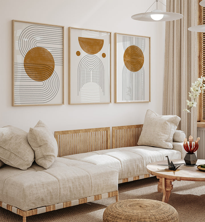 GOLDEN ARCHES , SET OF 3 PAINTINGS