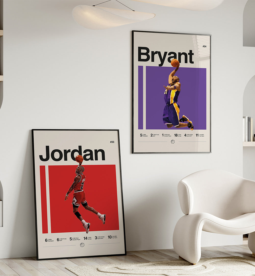 COURT GIANTS SET , SET OF 2 PAINTINGS