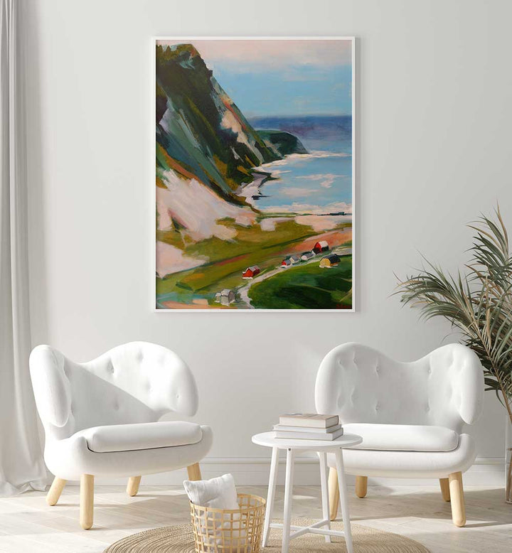 NORWEGIAN TOWN , LANDSCAPE PAINTINGS
