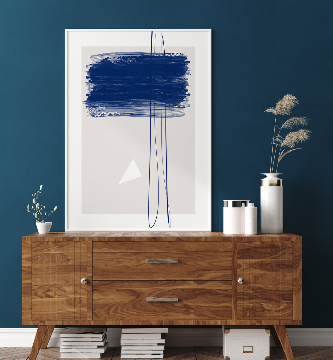 Transform your space with BLUE BRUSH STROKES, ABSTRACT PAINTINGS by Elena Ristova, combining elegance and creativity.