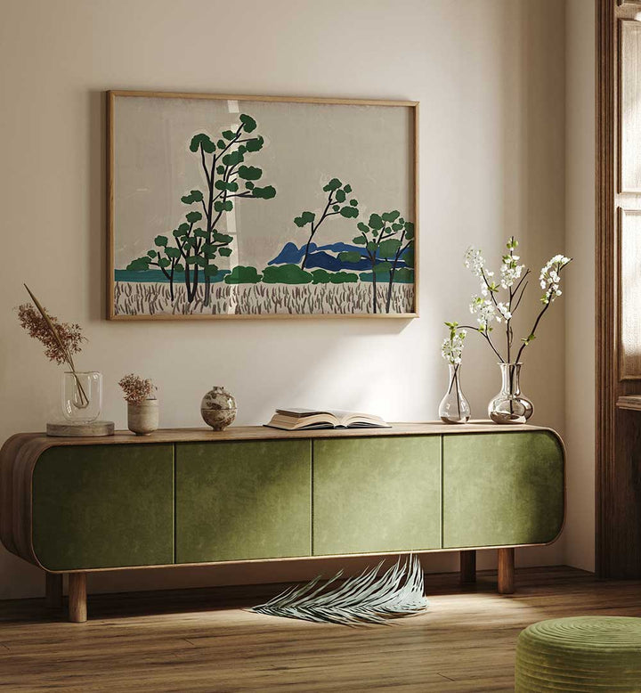 LANDSCAPE WOOD PANEL , LANDSCAPE PAINTINGS