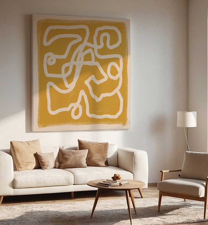 ABSTRACT LINES GOLD , LINE ART PAINTINGS