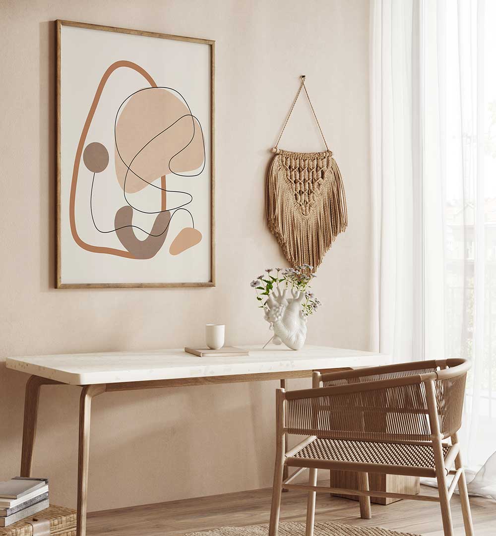 ABSTRACT LINE MOVEMENT II , BOHO ART PAINTINGS