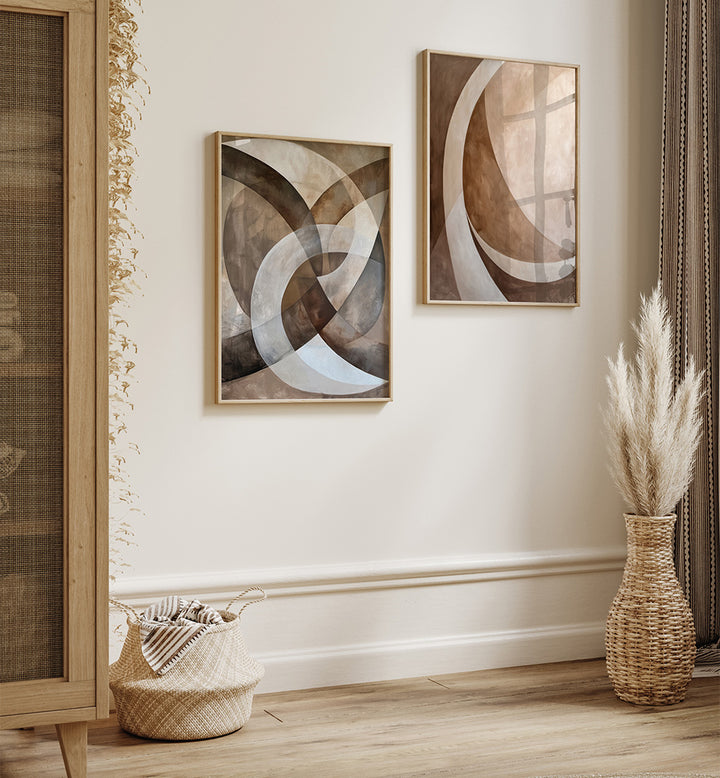 CURVATURE SET , SET OF 2 PAINTINGS