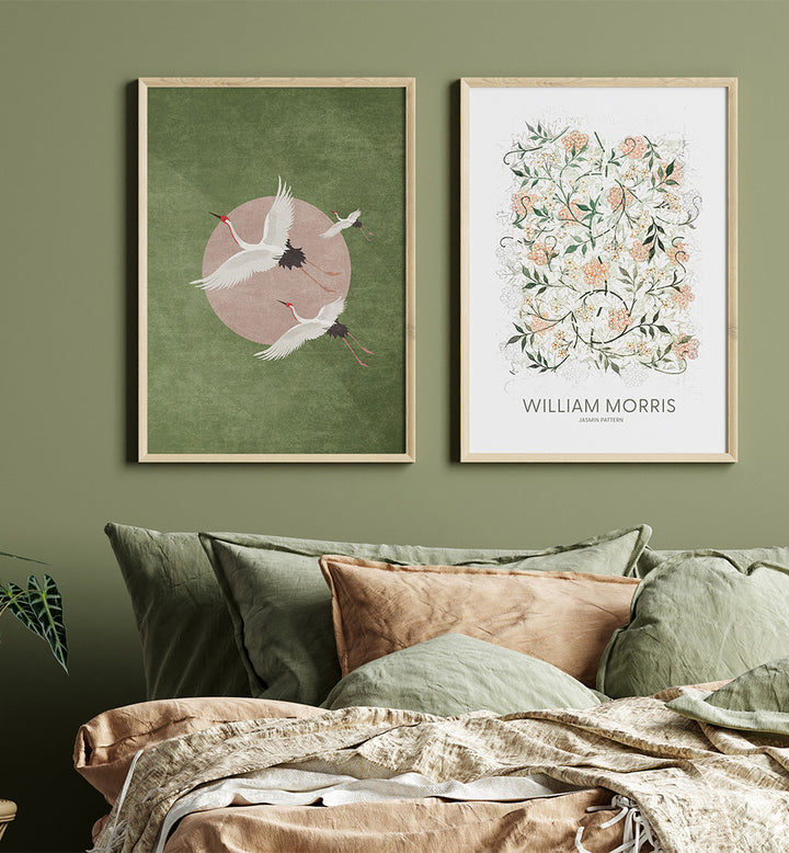 BOTANICAL FLIGHT SET , SET OF 2 PAINTINGS