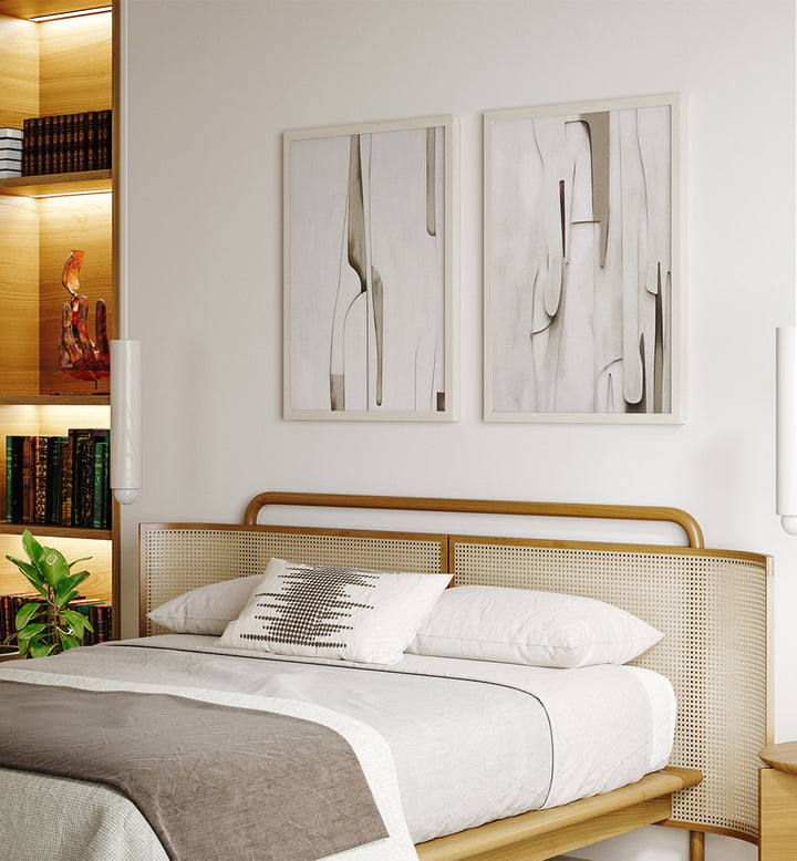 VEILED FORMS SET , SET OF 2 PAINTINGS