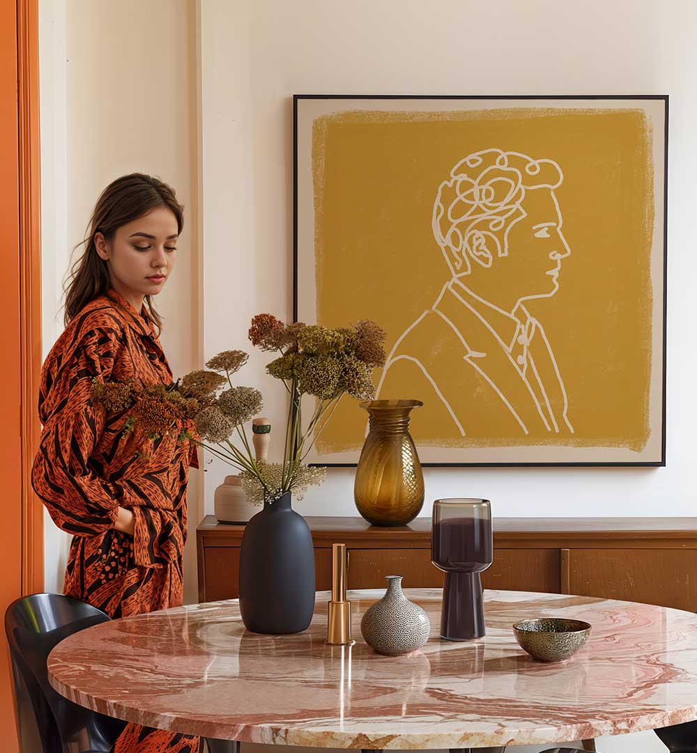 MAN LIINE DRAWING , LINE ART PAINTINGS