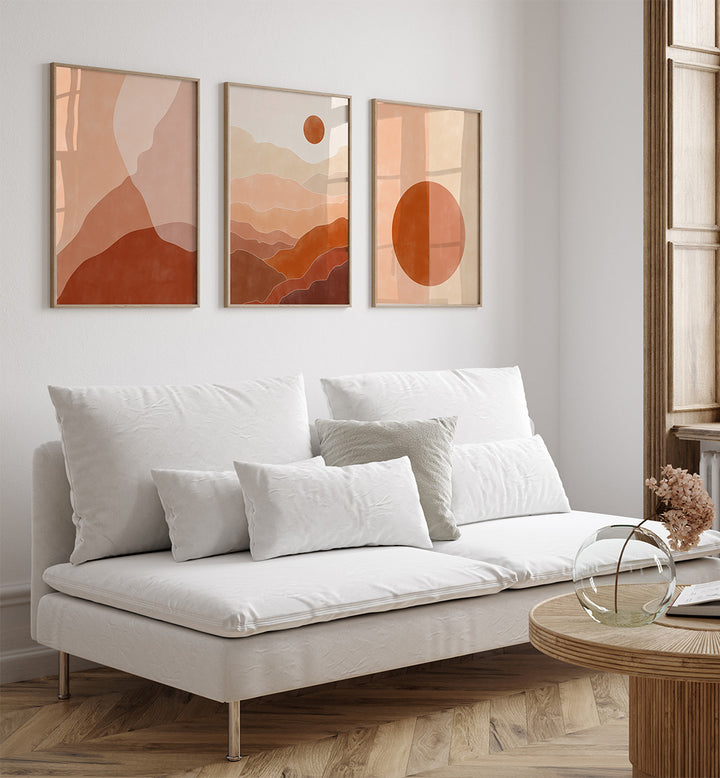 NATURE ESCAPES , SET OF 3 PAINTINGS