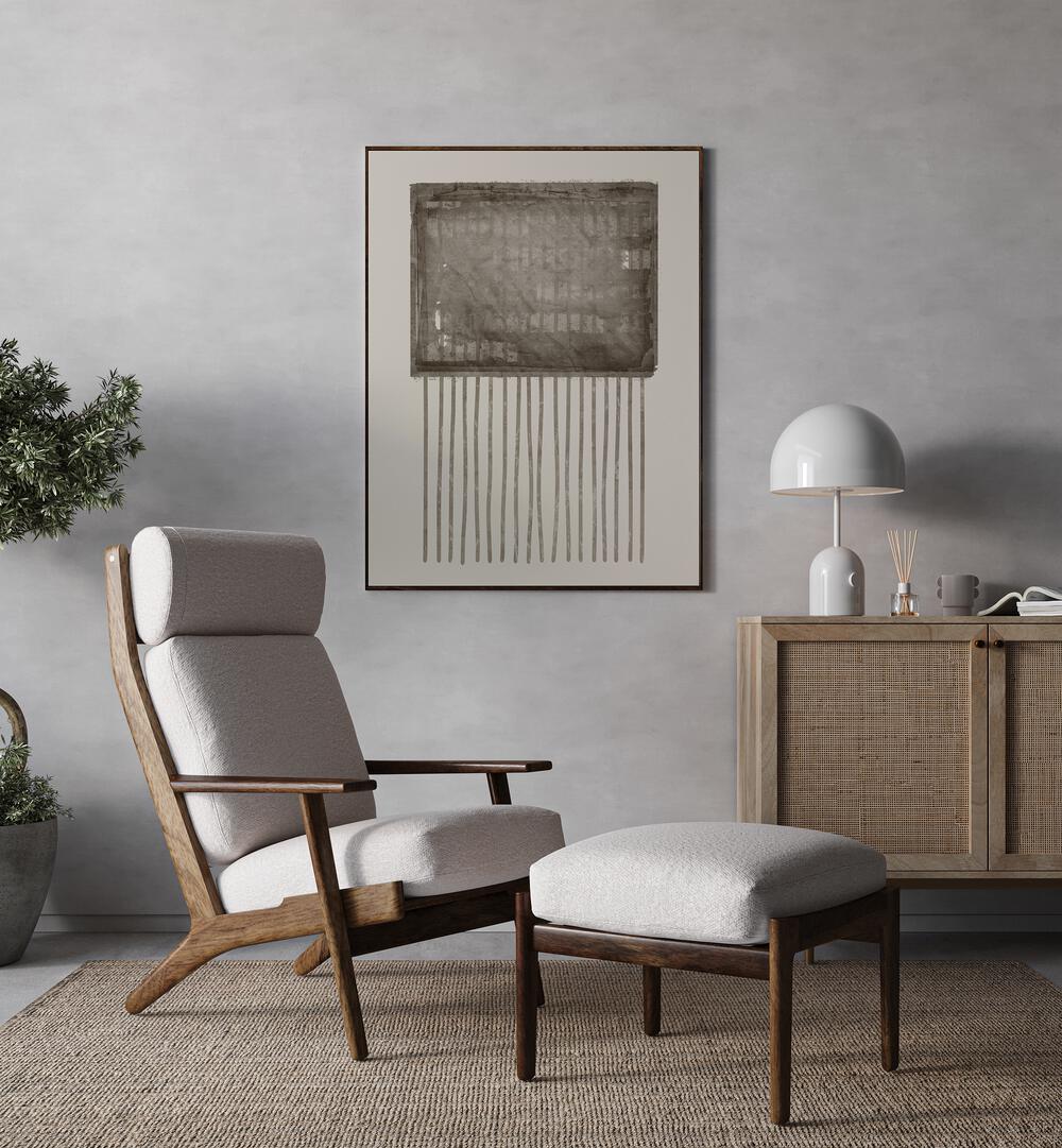 Stylish interior featuring COCOA ROPES I, GEOMETRIC ART PRINTS that enhance modern decor with calming geometry.