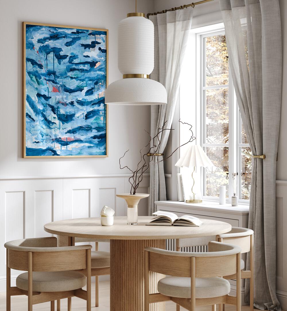 Brighten your home with NORTHERN WINTER, ABSTRACT PAINTINGS, showcasing serene winter landscapes in modern decor.