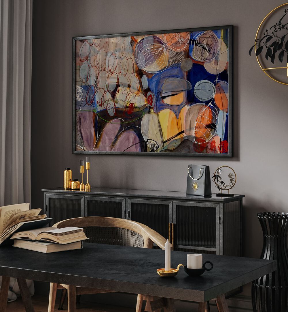 Vibrant DEAR DIARY III, ABSTRACT PAINTINGS enhance modern decor with dynamic hues and captivating brush strokes.