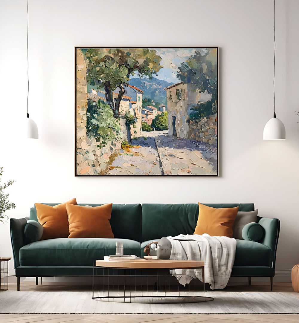 Bright and inviting, the STREET IN MALLORCA IV captures Mediterranean charm, perfect for enhancing any space.