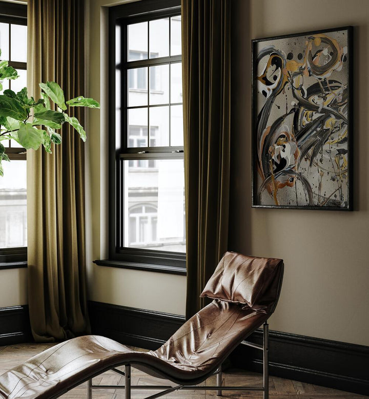 Vibrant YUKI II, ABSTRACT PAINTINGS enhances modern spaces with dynamic design and captivating colors.