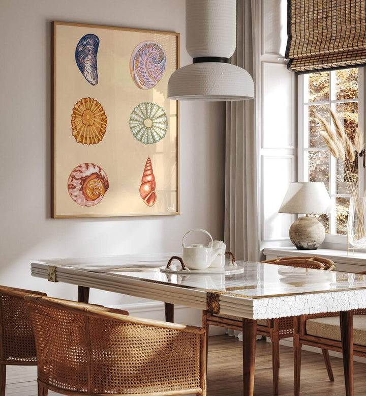 Bright and inviting interior featuring SEAGULL SURF CREW, BEACH PAINTINGS, enhancing coastal living aesthetics.
