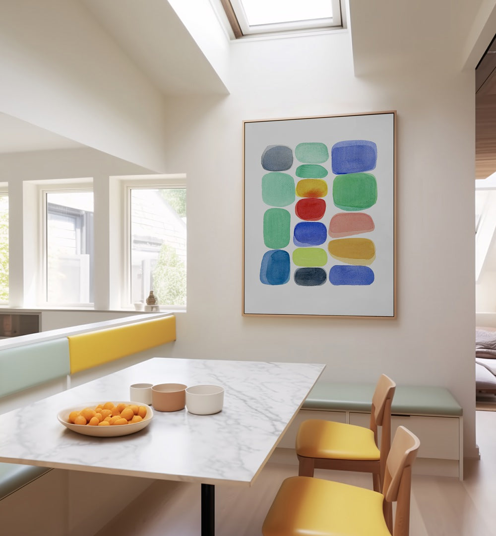 Vibrant COLOR BLOCKS I, ABSTRACT PAINTINGS enhance modern spaces with creativity and style, perfect for any decor.