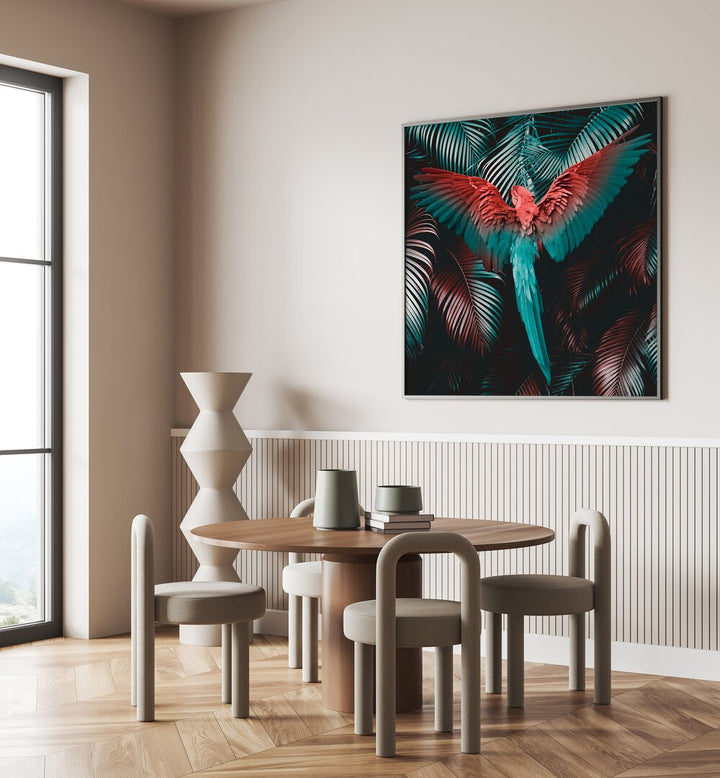 Vibrant TROPICAL STORM, ALTERED ART PRINTS adds a splash of color to modern decor, perfect for any stylish space.