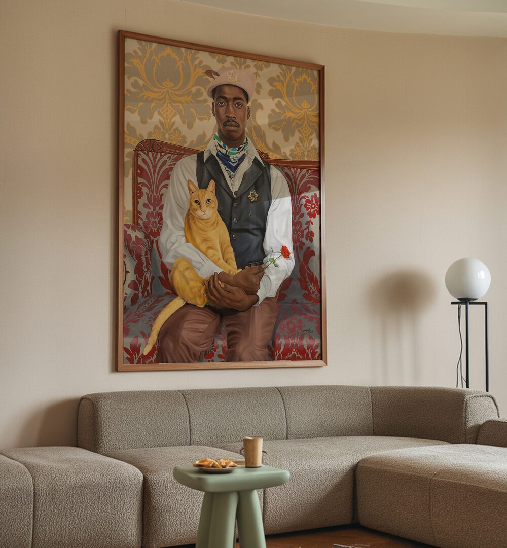 Explore THE VELVET THRONE, AFRICAN ART PAINTINGS, showcasing vibrant colors and cultural richness for your home.