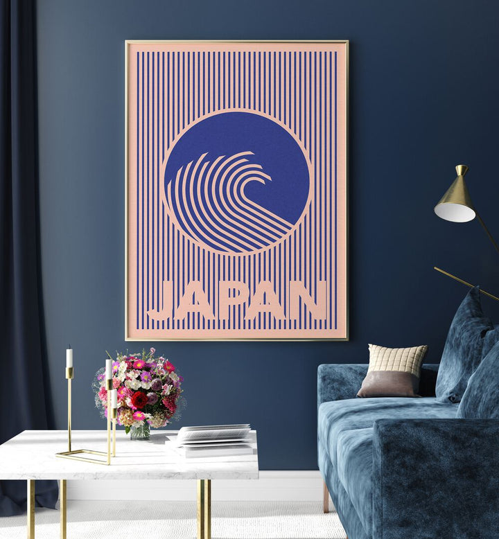 Stylish decor featuring the GREAT WAVE OF JAPAN, JAPANESE PAINTINGS, perfect for adding elegance to your space.