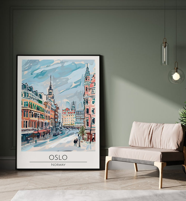 OSLO - NORWAY , TRAVEL POSTERS  , TRAVEL ART PRINTS