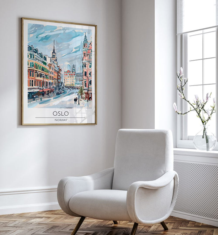 OSLO - NORWAY , TRAVEL POSTERS  , TRAVEL ART PRINTS