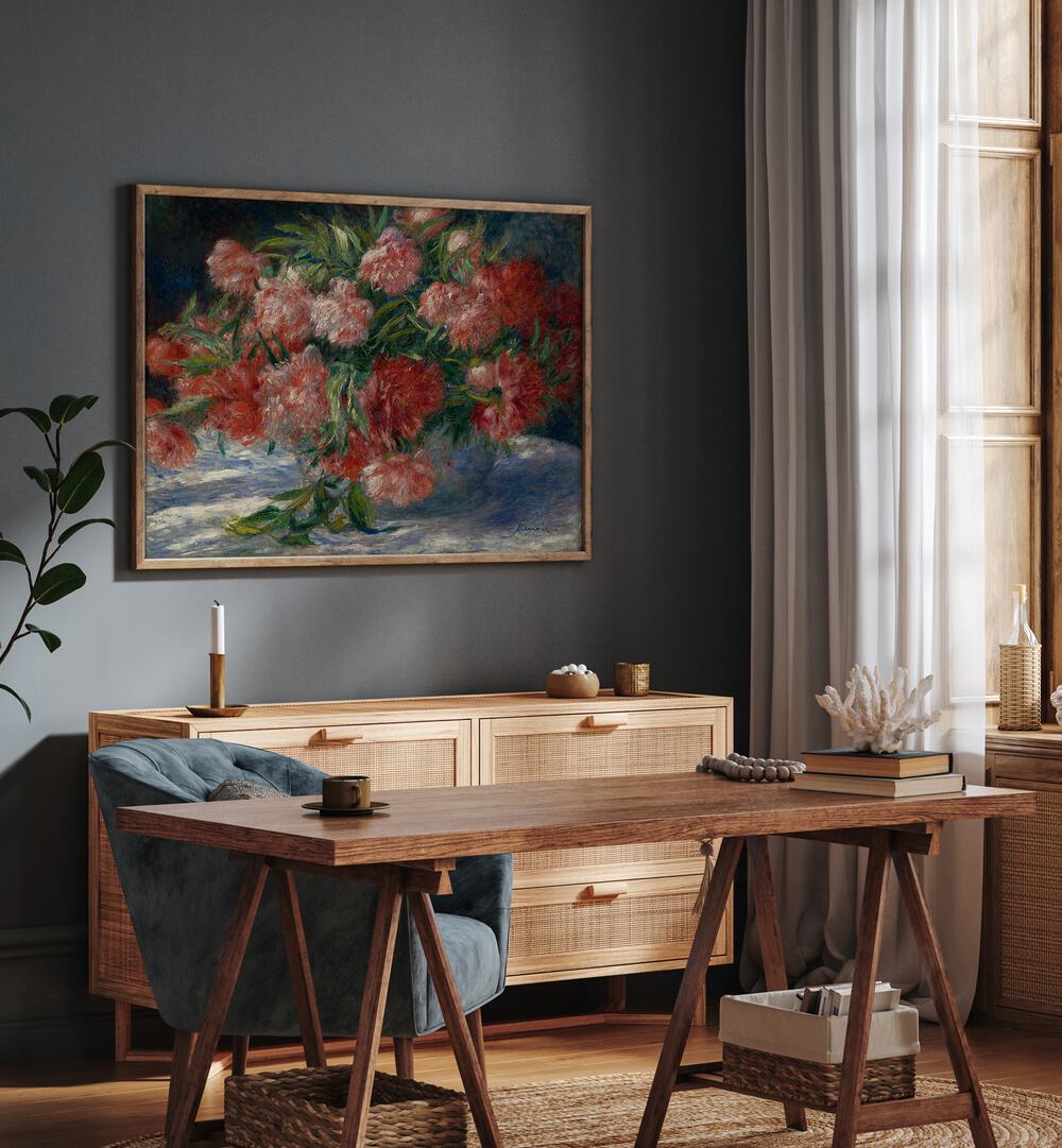 PEONIES (1880) , VINTAGE PAINTINGS
