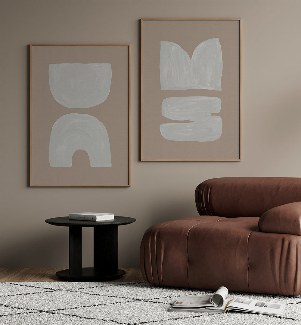 RESTFUL FORMS SET , SET OF 2 PAINTINGS