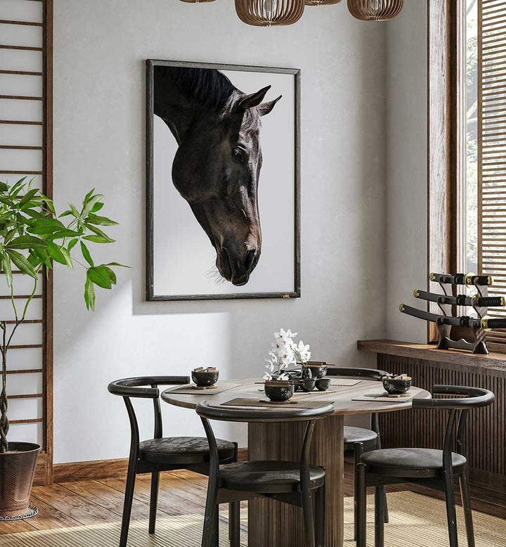 GENTLE EQUINE GAZE , ANIMAL PAINTINGS
