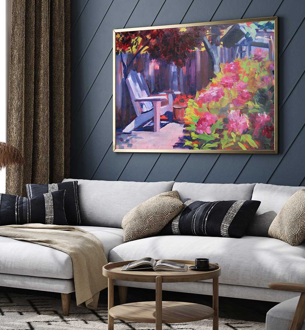 BACKYARD , LANDSCAPE PAINTINGS