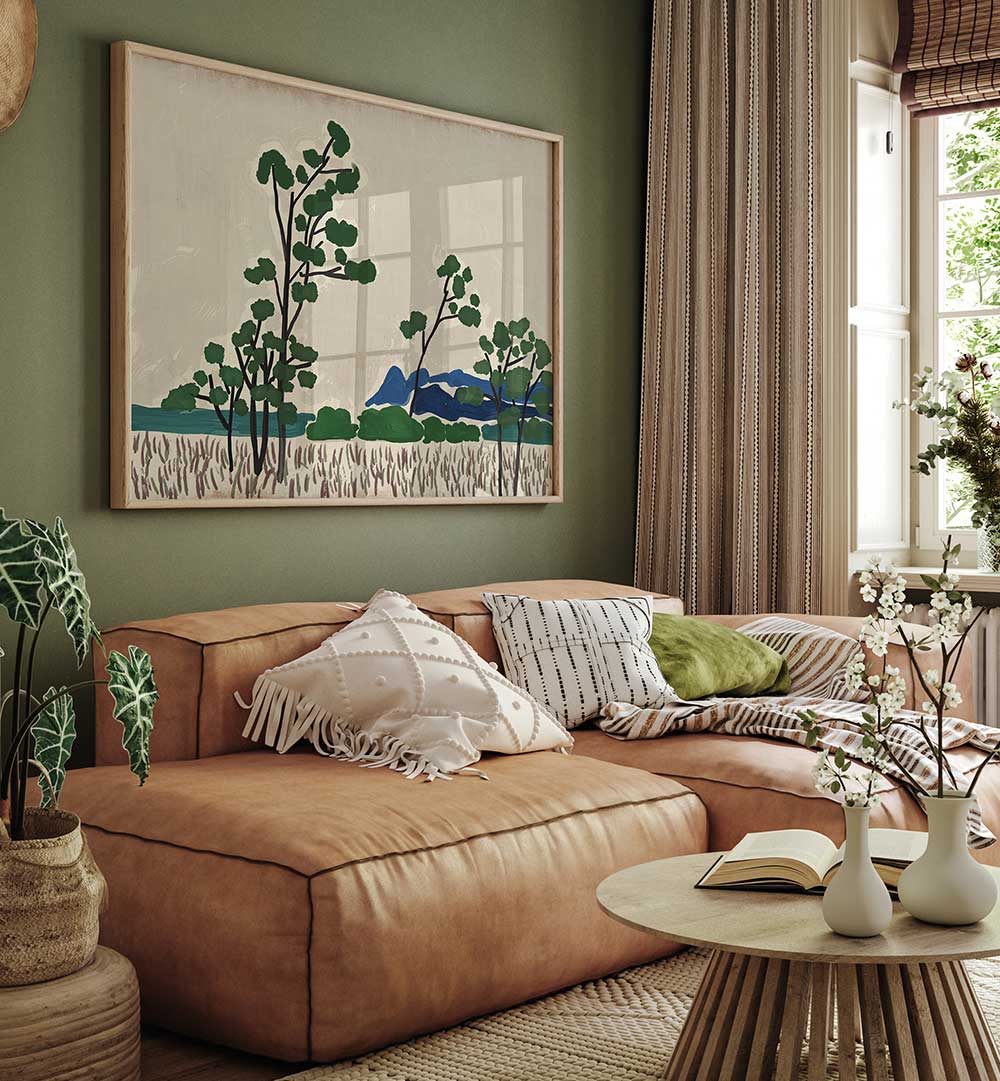 LANDSCAPE WOOD PANEL , LANDSCAPE PAINTINGS