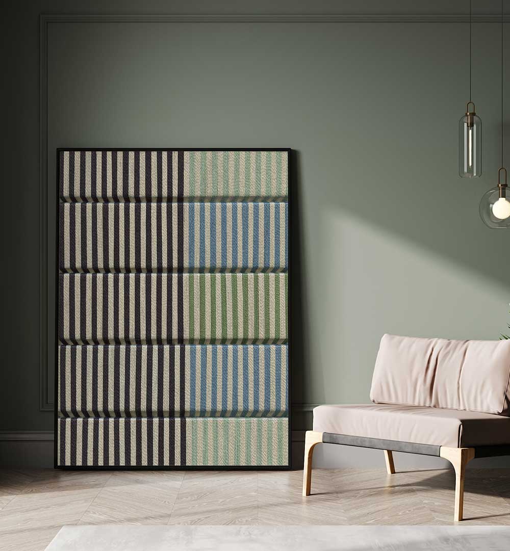 PELCO STRIPE BLACK , GEOMETRIC ART PRINTS