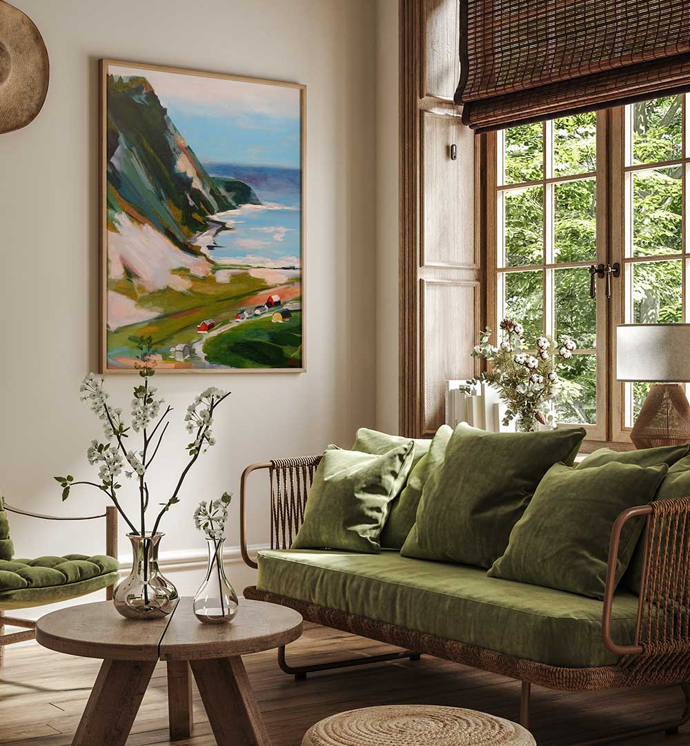 NORWEGIAN TOWN , LANDSCAPE PAINTINGS