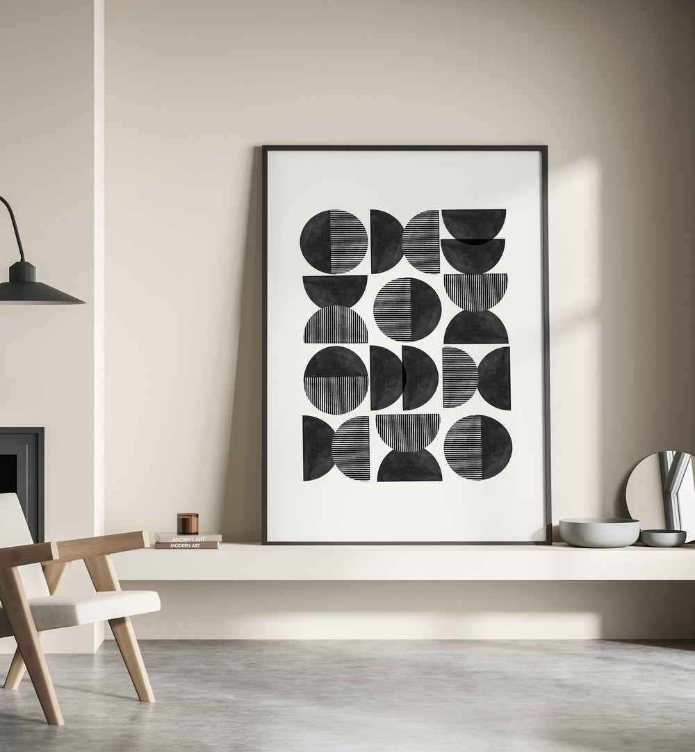 Stylish MID CENTURY, GEOMETRIC ART PRINTS from The Miuus Studio enhance modern home decor with elegance and creativity.