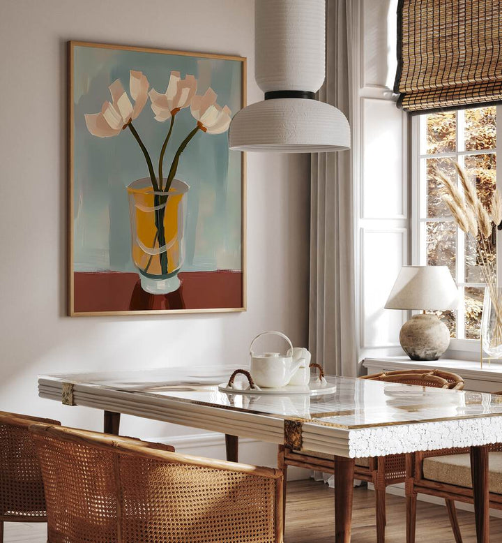 Elevate your home decor with the FLOWER IN A VASE I, a stunning centerpiece showcasing elegant floral artistry.