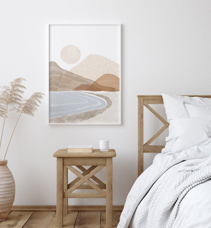 Serene BEACH SUNSET ART, LANDSCAPE PAINTINGS enhancing a tranquil coastal vibe in your living space.