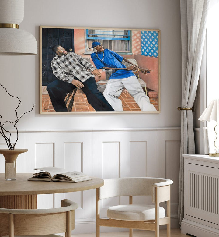 Vibrant FRIDAY, AFRICAN ART PAINTINGS showcasing stylish characters, perfect for enhancing your living space.