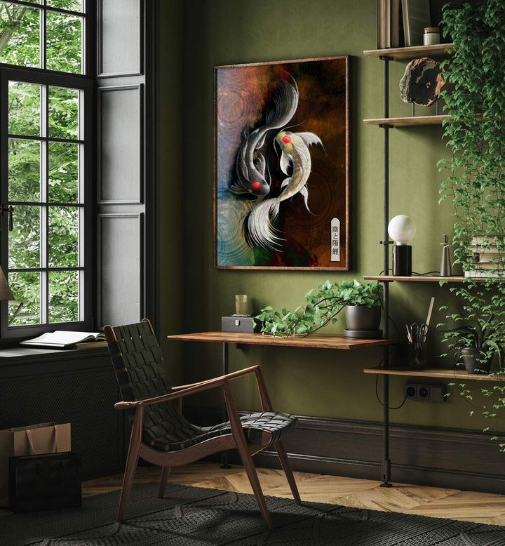 Elegant DARK KOI, JAPANESE PAINTINGS enhance your space with stunning artistry and premium craftsmanship.