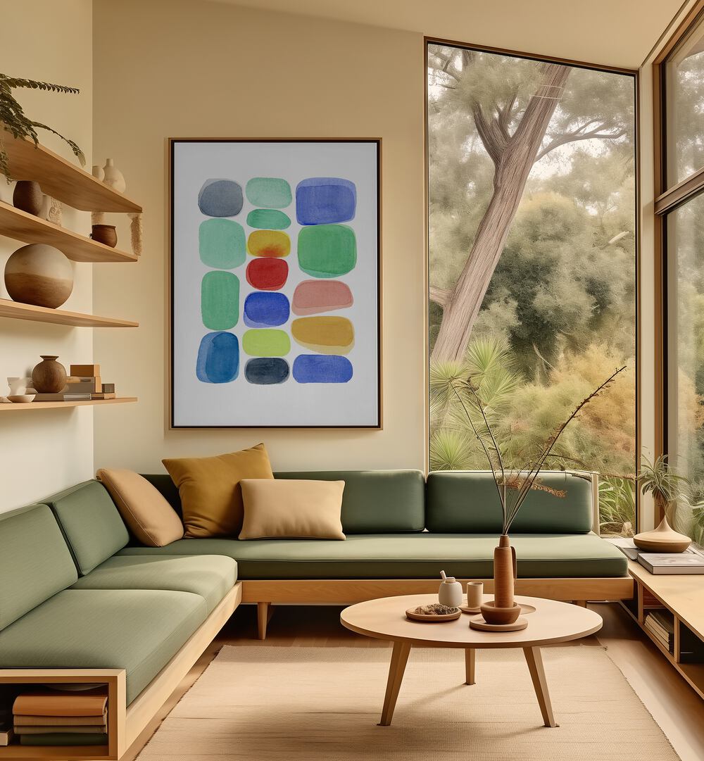 Vibrant COLOR BLOCKS I, ABSTRACT PAINTINGS elevate your space with bold colors and contemporary style. Perfect for any room.