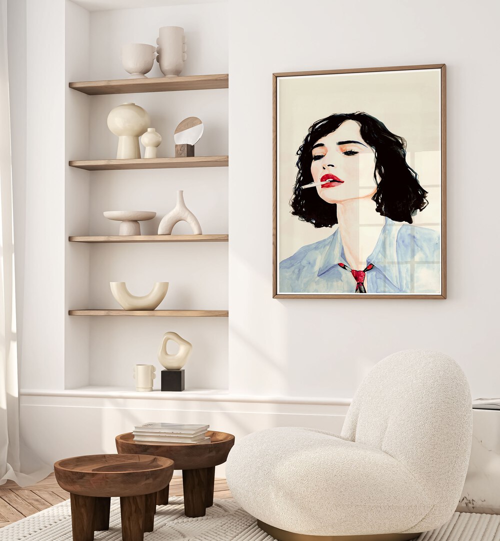 Stylish living space featuring LE RÊVE FRANÇAIS, FASHION POSTERS, enhancing elegance with modern decor elements.