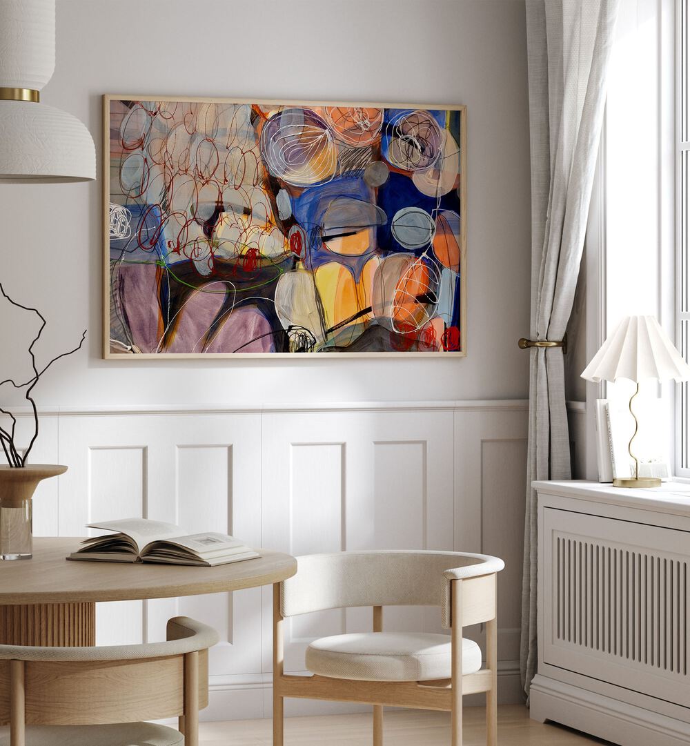 Bright and dynamic DEAR DIARY III, ABSTRACT PAINTINGS enhance contemporary decor with vibrant colors and expressive strokes.