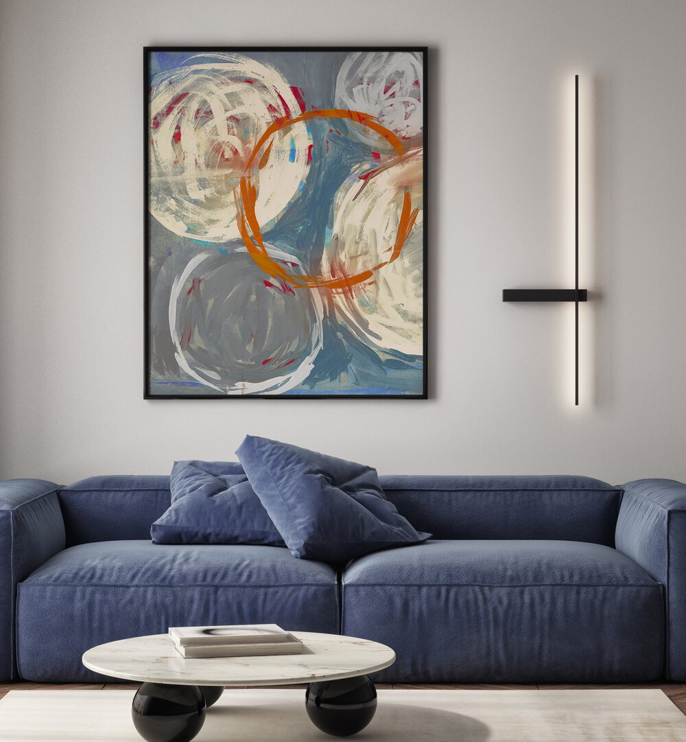 Vibrant LINKED TOGETHER, ABSTRACT PAINTINGS add a stunning focal point to any modern living space.