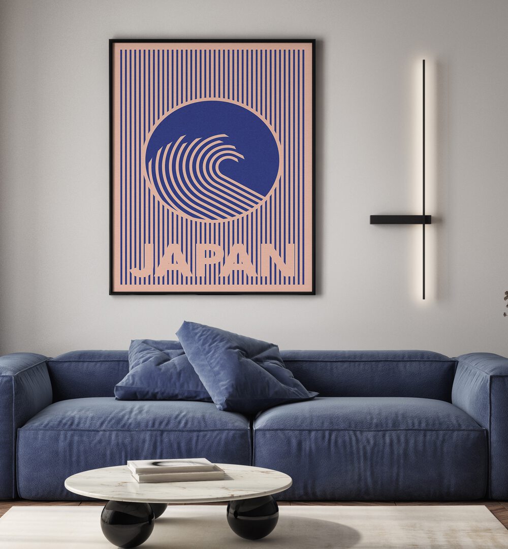 Stylish wall art featuring the GREAT WAVE OF JAPAN, JAPANESE PAINTINGS, perfect for enhancing modern interiors.