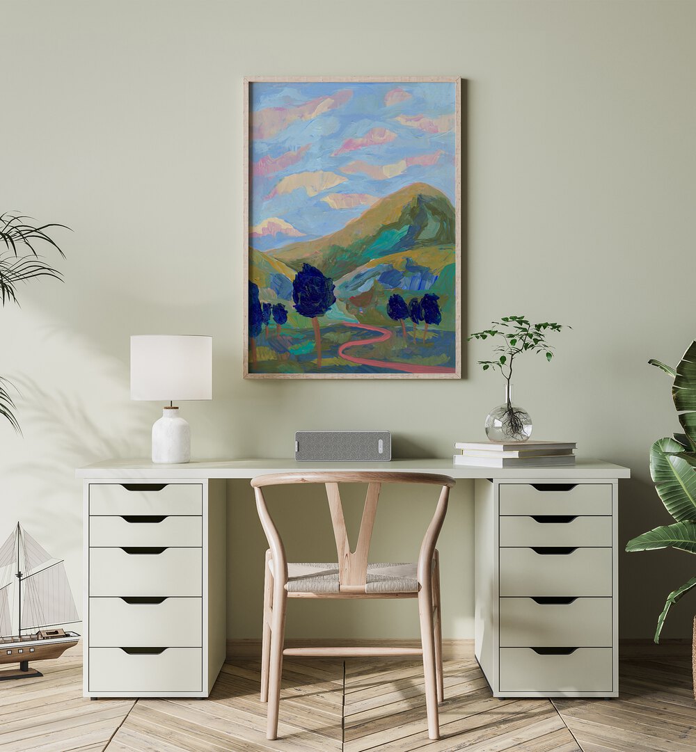 Stunning BLUE MOUNTAIN, LANDSCAPE PAINTINGS by Eleanor Baker, perfect for enhancing your serene home space.