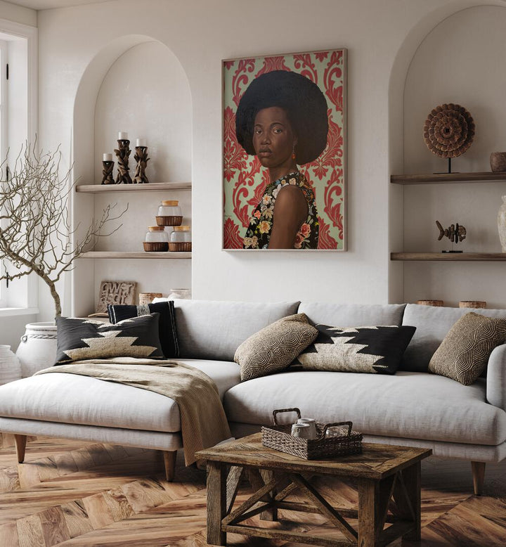 Enhance your space with VINTAGE ROYAL, AFRICAN ART PAINTINGS showcasing rich cultural heritage and elegance.