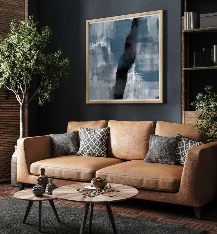 Striking ABSTRACT II painting by MIUUS Studio adds sophistication to any modern living space with vibrant visuals.