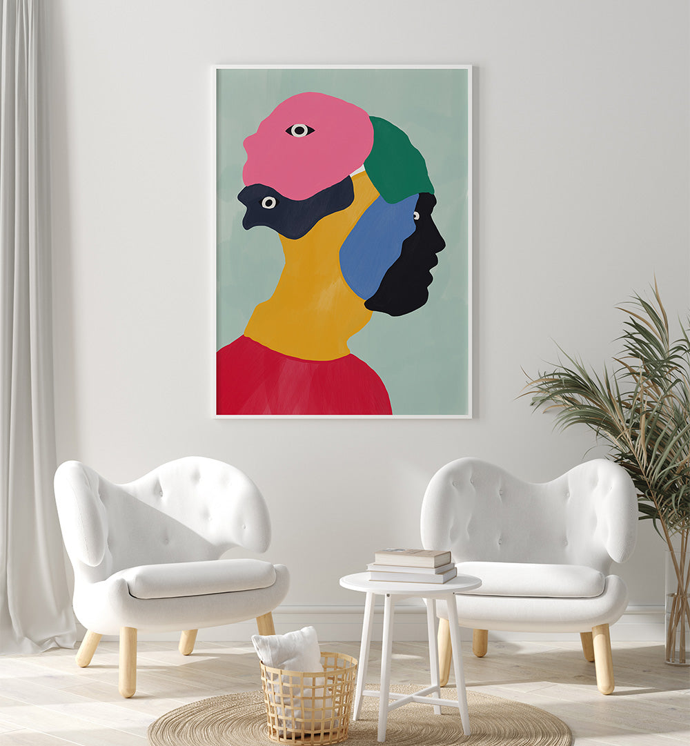 HIDING BEHIND MASKS , PORTRAITS & FIGURATIVE ILLUSTRATIONS