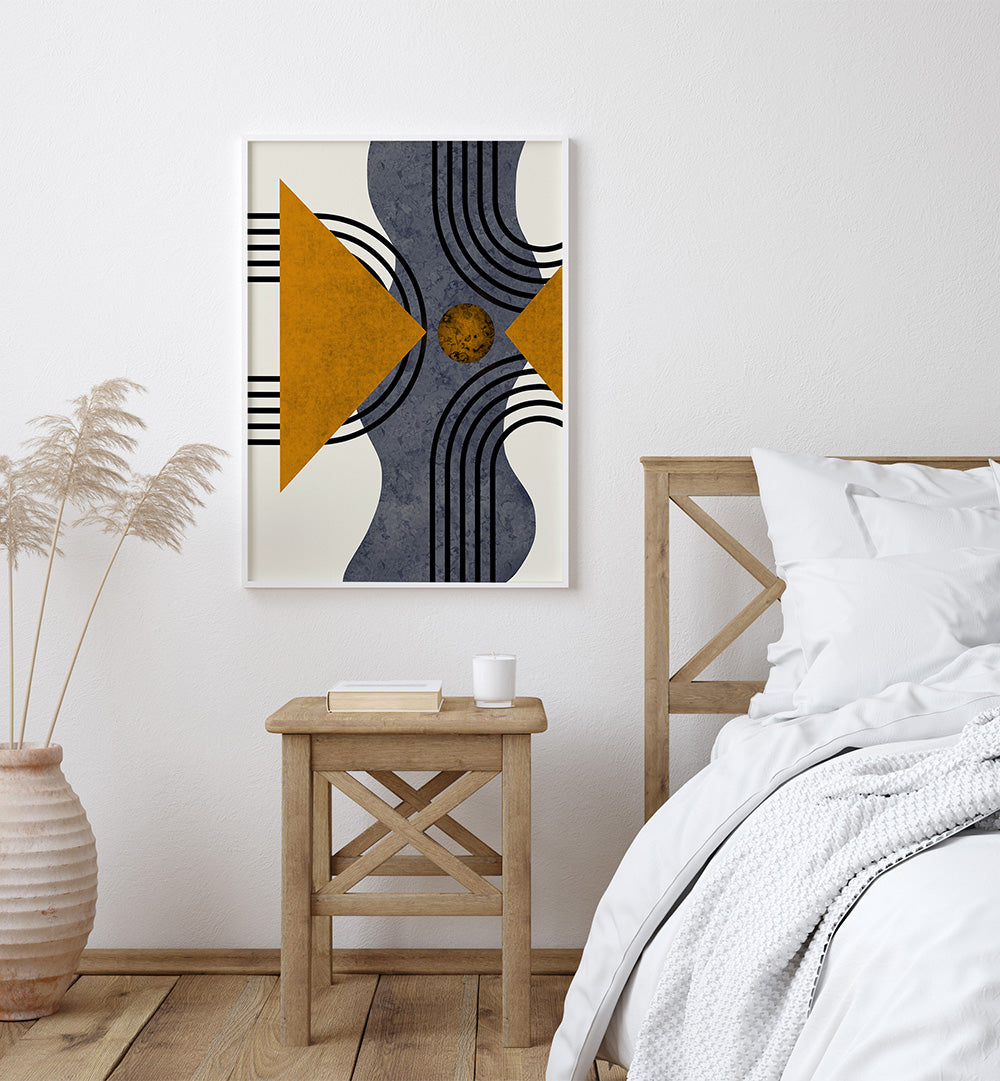 TEXTURED MID CENTURY COMPOSITION 3 ,  GEOMETRIC ART PRINTS
