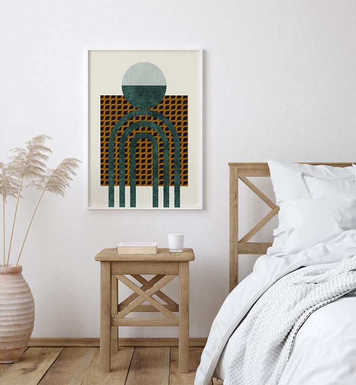 TEXTURED MID CENTURY COMPOSITION 5  , GEOMETRIC ART PRINTS